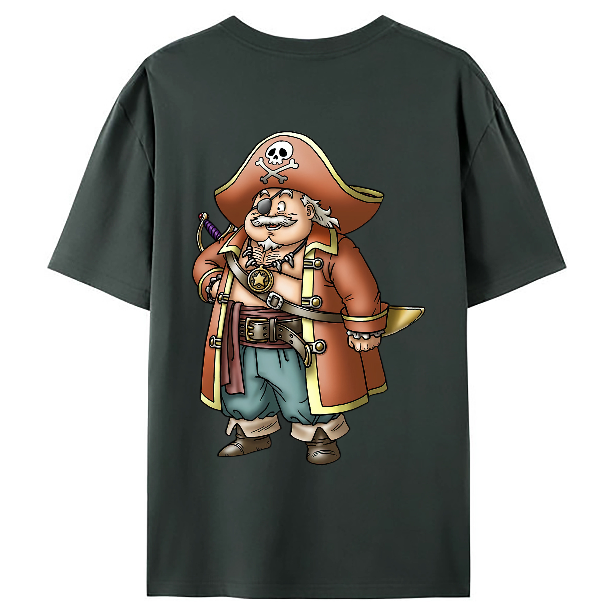 （画像用） ドラゴンクエスト Doragon Kuesuto Dragon Quest 綿100％ メンズ半袖Tシャツ（バックプリント） 通気性
